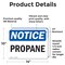 Signmission Propane OSHA Notice Sign, Vinyl Decal, 14in W x 10in L, 2PK OS-2PACK-NS-D-1014-L-17892 - alternate 4
